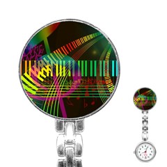 Music Piano Treble Clef Clef Stainless Steel Nurses Watch by Vaneshart