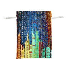 Matrix City Urbanization Technology Lightweight Drawstring Pouch (m) by Vaneshart
