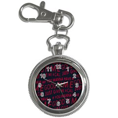 Motivational Phrase Motif Typographic Collage Pattern Key Chain Watches by dflcprintsclothing
