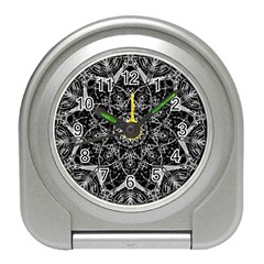 Black And White Pattern Travel Alarm Clock by Sobalvarro