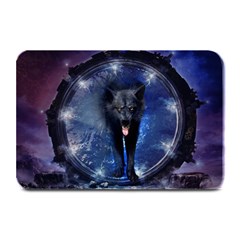 Awesome Wolf In The Gate Plate Mats by FantasyWorld7