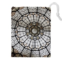 Pattern Abstract Structure Art Drawstring Pouch (5xl) by Nexatart