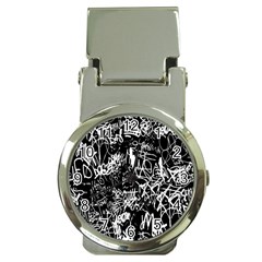 Graffiti Abstract Collage Print Pattern Money Clip Watches by dflcprintsclothing