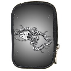 Decorative Clef, Zentangle Design Compact Camera Leather Case by FantasyWorld7