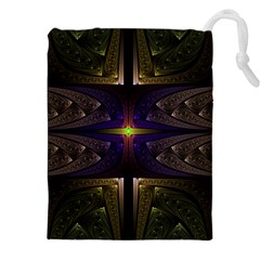 Fractal Fantasy Design Texture Drawstring Pouch (5xl) by Wegoenart