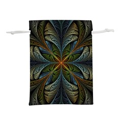 Fractal Art Abstract Pattern Lightweight Drawstring Pouch (m) by Wegoenart