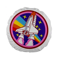 Pink Rainbow Rocket Standard 15  Premium Round Cushions by Wegoenart