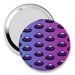 Ufo Alien Pattern 3  Handbag Mirrors by Wegoenart
