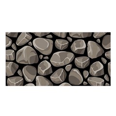 Rock Stone Seamless Pattern Satin Shawl by Nexatart