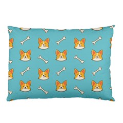 Cute Corgi Dog Face Pattern Pillow Case by Nexatart