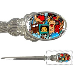Abstract Grunge Urban Pattern With Monster Character Super Drawing Graffiti Style Letter Opener by Nexatart