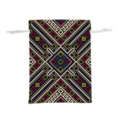 Zentangle Style Geometric Ornament Pattern Lightweight Drawstring Pouch (m) by Nexatart