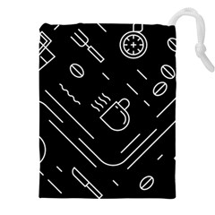 Coffee Background Drawstring Pouch (5xl) by Vaneshart