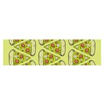 Pizza Fast Food Pattern Seamles Design Background Satin Scarf (Oblong) Front