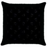 Neon Style Black And White Footprints Motif Pattern Throw Pillow Case (Black) Front