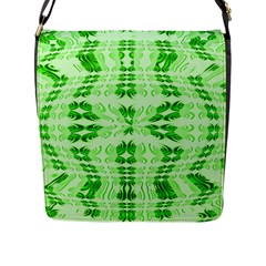 Digital Illusion Flap Closure Messenger Bag (l) by Sparkle