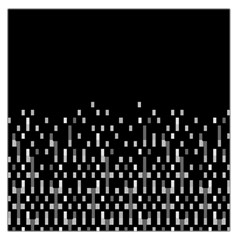 Black And White Matrix Patterned Design Large Satin Scarf (square) by dflcprintsclothing