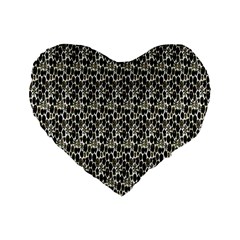 Digital Illusion Standard 16  Premium Flano Heart Shape Cushions by Sparkle