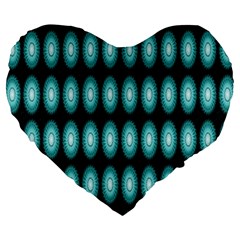 Mandala Pattern Large 19  Premium Heart Shape Cushions by Sparkle