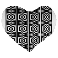 Mandala Pattern Large 19  Premium Heart Shape Cushions by Sparkle