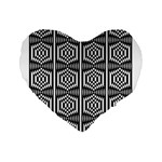 Mandala Pattern Standard 16  Premium Flano Heart Shape Cushions Front
