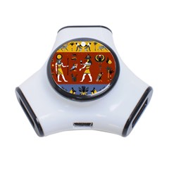 Ancient Egyptian Religion Seamless Pattern 3-port Usb Hub by Wegoenart