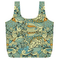Light Colors Ethnic Decorative Pattern Batik Full Print Recycle Bag (xxl) by Wegoenart