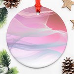 Pink Fractal Ornament (Round) Front