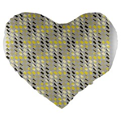Color Tiles Large 19  Premium Heart Shape Cushions by Sparkle