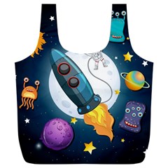 Spaceship Astronaut Space Full Print Recycle Bag (xxl) by Vaneshart