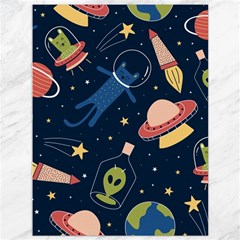 Seamless Pattern With Funny Aliens Cat Galaxy Canvas 36  X 48  by Vaneshart