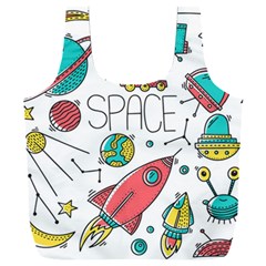 Space Cosmos Seamless Pattern Seamless Pattern Doodle Style Full Print Recycle Bag (xxl) by Vaneshart