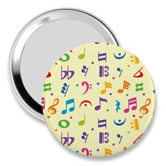 Seamless Pattern Musical Note Doodle Symbol 3  Handbag Mirrors by Vaneshart