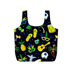 Seamless Brazilian Carnival Pattern With Musical Instruments Full Print Recycle Bag (s) by Vaneshart
