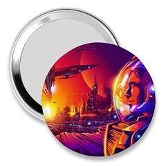 Far Future Human Colonization 3  Handbag Mirrors by Vaneshart