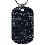 Mathematical Seamless Pattern With Geometric Shapes Formulas Dog Tag (Two Sides) Back