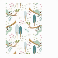 Pattern Sloth Woodland Large Garden Flag (two Sides) by Vaneshart