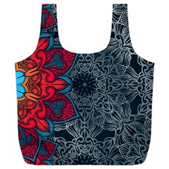 Abstract Decorative Background Ornament With Mosaic Elements Full Print Recycle Bag (xl) by Vaneshart