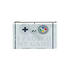 Ipaused2 Cosmetic Bag (small) by ChezDeesTees
