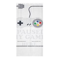 Ipaused2 Shower Curtain 36  X 72  (stall)  by ChezDeesTees