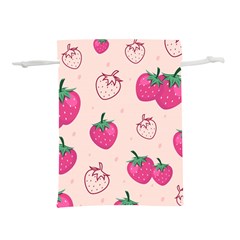 Seamless-strawberry-fruit-pattern-background Lightweight Drawstring Pouch (m) by Vaneshart
