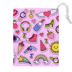 Fashion Patch Set Drawstring Pouch (5xl) by Vaneshart
