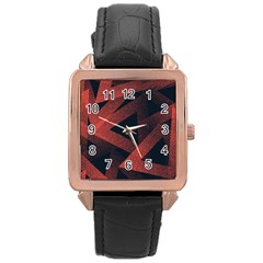 Stippled Seamless Pattern Abstract Rose Gold Leather Watch  by Vaneshart