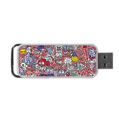 Hand-drawn-vector-illustration-doodle-funny-world-illustrator-line-tools-drawing-flat-design Portable Usb Flash (two Sides) by Vaneshart