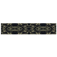 Stylized Golden Ornate Nature Motif Print Small Flano Scarf by dflcprintsclothing