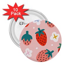 Strawberry Seamless Pattern 2 25  Buttons (10 Pack)  by BangZart
