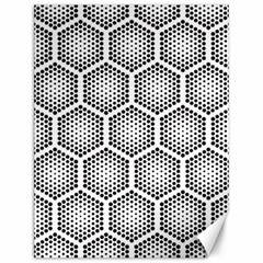 Halftone Tech Hexagons Seamless Pattern Canvas 12  X 16  by BangZart