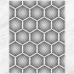 Halftone tech hexagons seamless pattern Canvas 12  x 16  11.86 x15.41  Canvas - 1