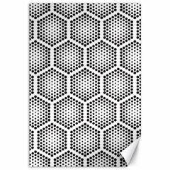 Halftone Tech Hexagons Seamless Pattern Canvas 12  X 18  by BangZart
