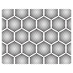Halftone Tech Hexagons Seamless Pattern Double Sided Flano Blanket (medium)  by BangZart